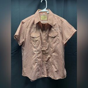Like New Cowgirl Up Women's Plaid Button-Down Shirt Sz 2XL (9ay)